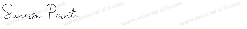 Sunrise Point字体转换